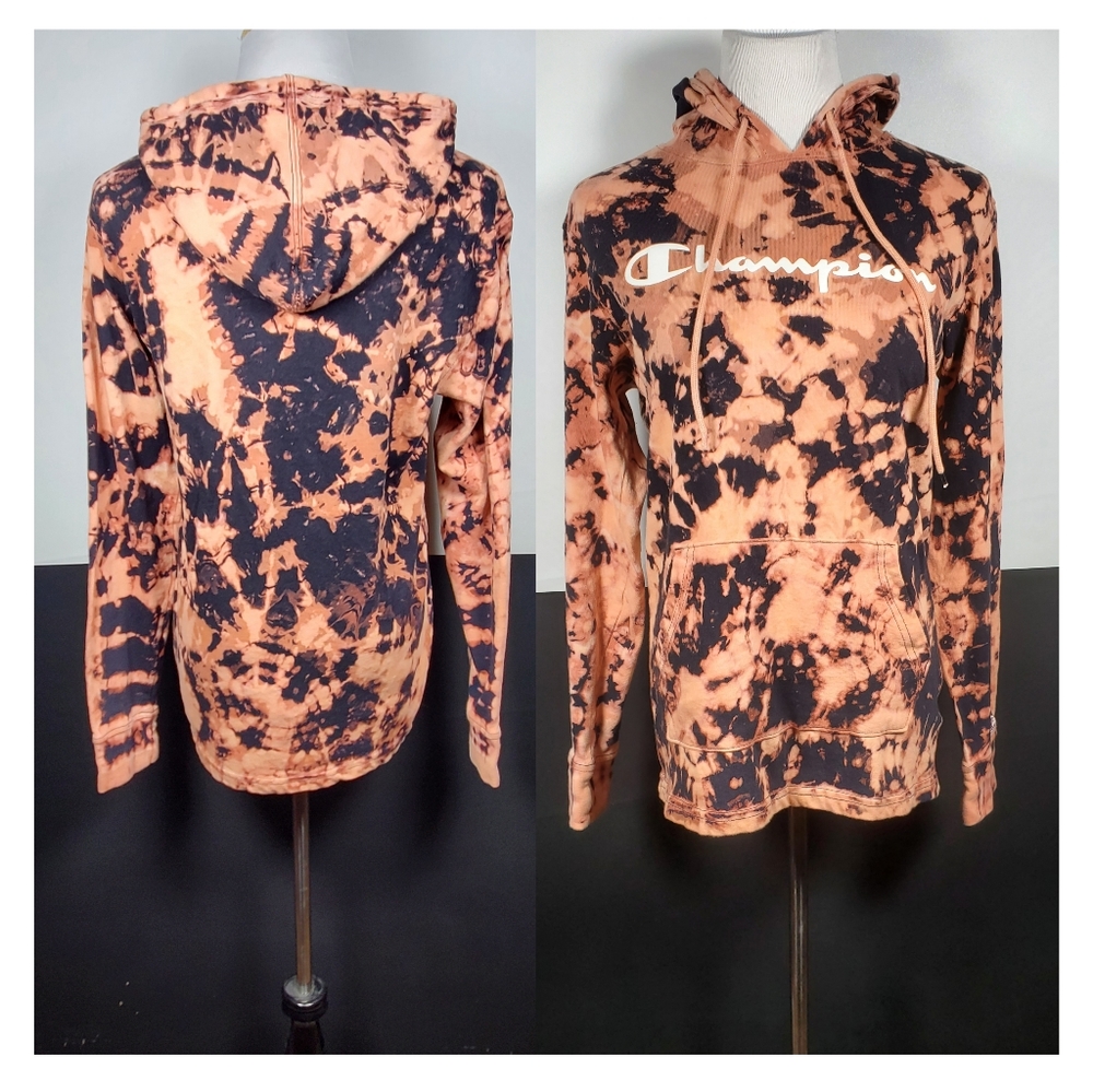Champion Reverse Tie Dye Hoodie Pullover Women's Size Small